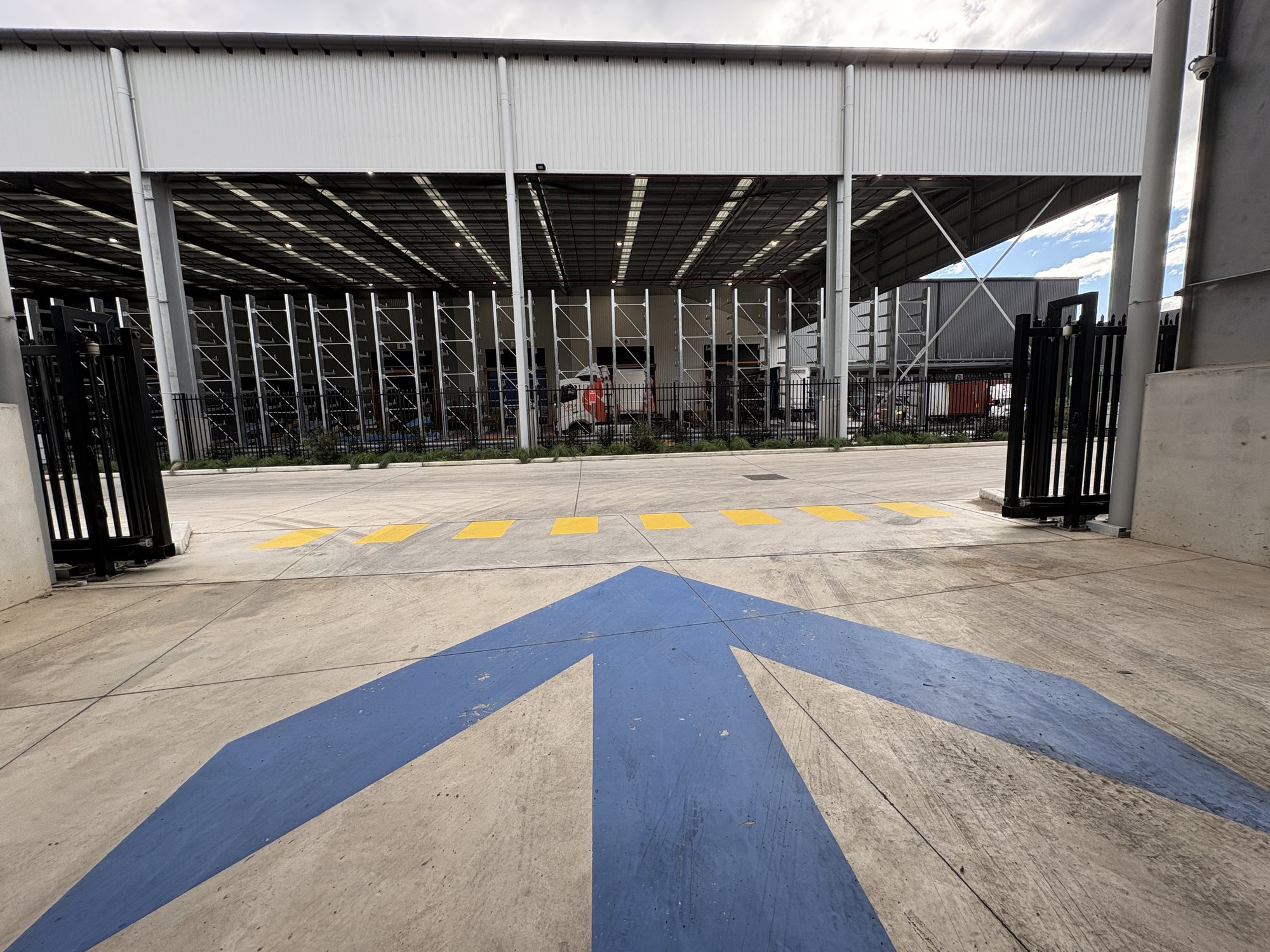 Western Sydney logistics entrance field work view 1